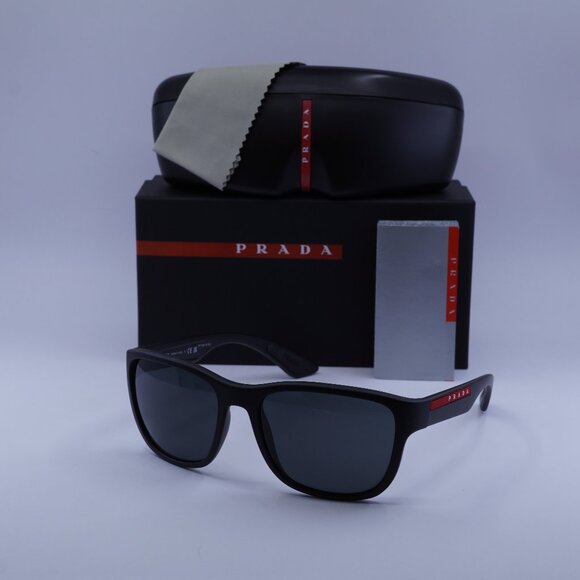 Prada Sport PS01US DG05S0 Rectangle Sunglasses – Black\Grey - Picture 1 of 10